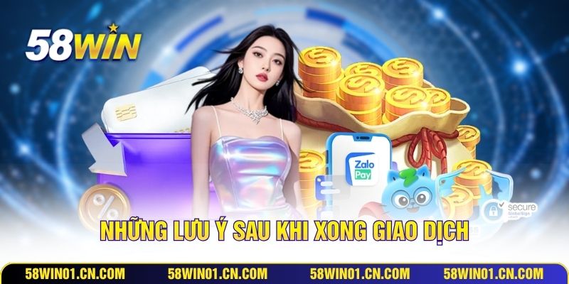 Những lưu ý sau khi xong giao dịch